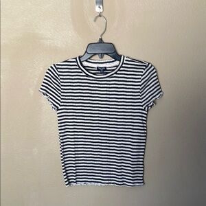 Splendid Striped Navy and White Women's Top